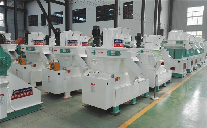 小型秸稈顆粒機車間展示